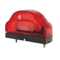 licence plate lamp with red cover, aspock regpoint 26-3010-004